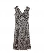 HER LIP TOハーリップトゥ）の古着「Lace Trimmed Floral Dress / 1222305063」｜ブラック