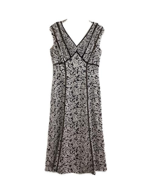 HER LIP TO（ハーリップトゥ）Her lip to (ハーリップトゥ) Lace Trimmed Floral Dress / 1222305063 ブラック サイズ:Mの古着・服飾アイテム