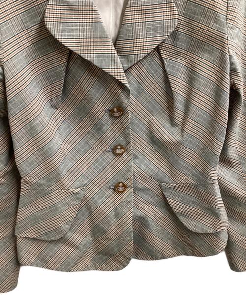 Vivienne Westwood RED LABEL（ヴィヴィアンウエストウッドレッドレーベル）Vivienne Westwood RED LABEL (ヴィヴィアンウエストウッドレッドレーベル) チェックジャケット ベージュ サイズ:Sの古着・服飾アイテム