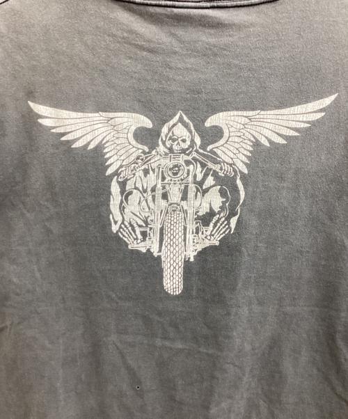 SAINT MICHAEL（セントマイケル）SAINT MICHAEL (セントマイケル) NEIGHBORHOOD (ネイバーフッド) NH-SS TEE/ SKULL BIKE / SM-S23-0000-116 / Tシャツ / ﾀﾞﾒｰｼﾞ加工 ブラック サイズ:Lの古着・服飾アイテム