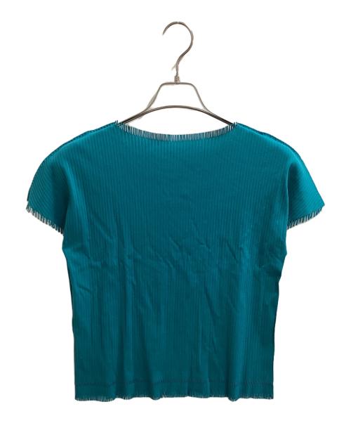 PLEATS PLEASE（プリーツプリーズ）PLEATS PLEASE (プリーツプリーズ) フリンジプリーツカットソー　PP34LK901 グリーン サイズ:3の古着・服飾アイテム