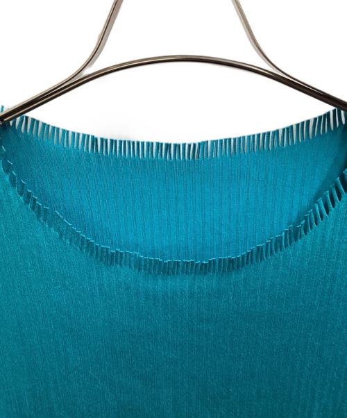 PLEATS PLEASE（プリーツプリーズ）PLEATS PLEASE (プリーツプリーズ) フリンジプリーツカットソー　PP34LK901 グリーン サイズ:3の古着・服飾アイテム