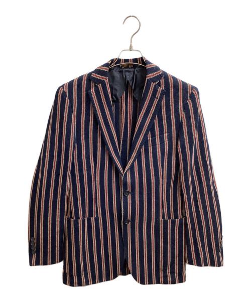 BROOKS BROTHERS（ブルックスブラザーズ）BROOKS BROTHERS (ブルックスブラザーズ) ストライプテーラードジャケット ネイビー サイズ:36の古着・服飾アイテム