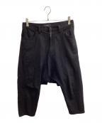 Y'sワイズ）の古着「TWILL DENIM 5ポケット サルエルパンツ / YZ-P18-013」｜ブラック