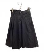 JUNYA WATANABE COMME des GARCONS(ジュンヤワタナベ コムデギャルソン）の古着「ウール プリーツ アシンメトリー スカート / JN-S084」｜ブラック