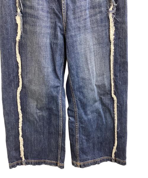 tricot COMME des GARCONS（トリココムデギャルソン）tricot COMME des GARCONS (トリココムデギャルソン) 裁ち切替デニムワイドパンツ インディゴ サイズ:不明の古着・服飾アイテム