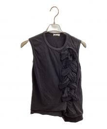COMME des GARCONS（コムデギャルソン）の古着「編み込みノースリーブカットソー」｜ブラック
