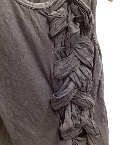 COMME des GARCONS（コムデギャルソン）COMME des GARCONS (コムデギャルソン) 編み込みノースリーブカットソー ブラック サイズ:表記なしの古着・服飾アイテム