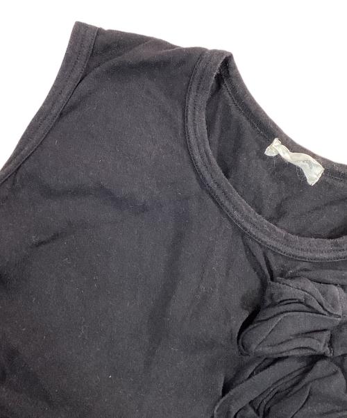 COMME des GARCONS（コムデギャルソン）COMME des GARCONS (コムデギャルソン) 編み込みノースリーブカットソー ブラック サイズ:表記なしの古着・服飾アイテム