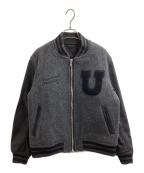 UNIVERSAL PRODUCTS.ユニバーサルプロダクツ）の古着「スタジャン　/　163-60401」｜グレー