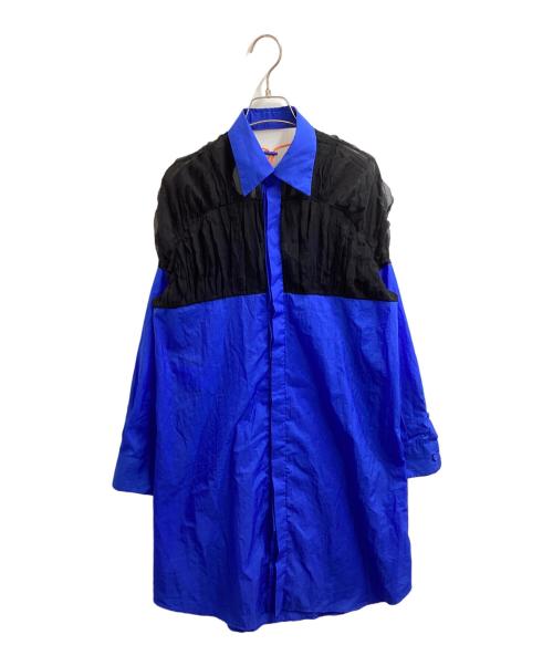 Maison Margiela（メゾンマルジェラ）Maison Margiela (メゾンマルジェラ) ドッキングシャツワンピース / S51CU0056 S49650 ブルー サイズ:36の古着・服飾アイテム