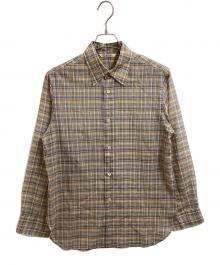 AURALEE（オーラリー）の古着「WOOL RECYCLE POLYESTER SHEER CHECK SHIRTS」｜マルチカラー