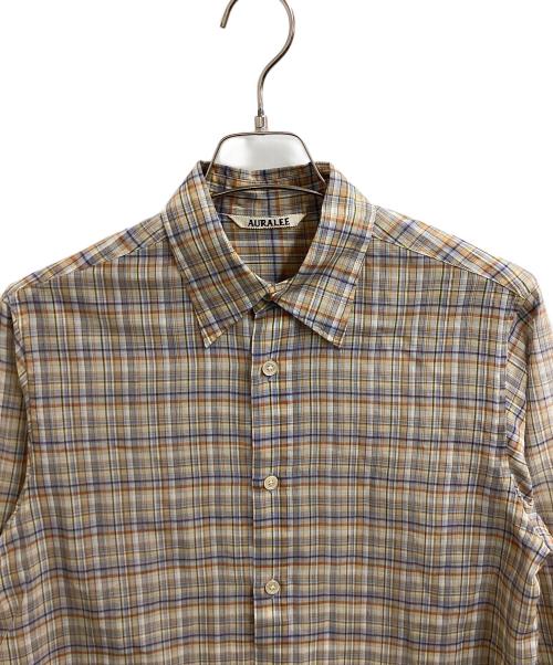 AURALEE（オーラリー）AURALEE (オーラリー) WOOL RECYCLE POLYESTER SHEER CHECK SHIRTS マルチカラー サイズ:1の古着・服飾アイテム