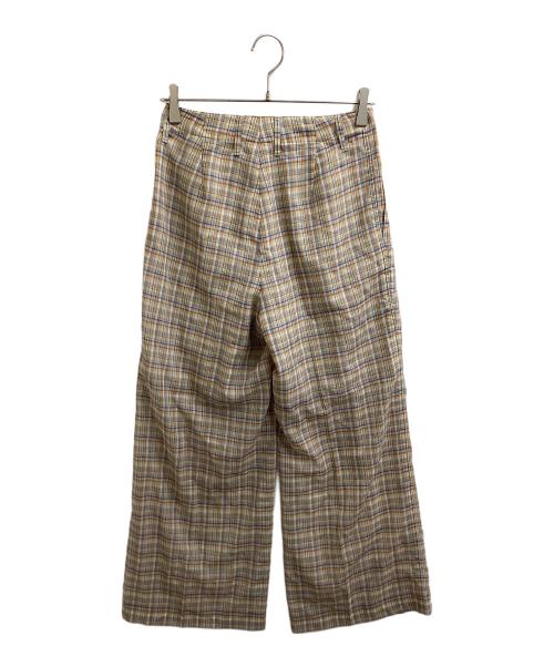 AURALEE（オーラリー）AURALEE (オーラリー) WOOL RECYCLE POLYESTER SHEER CHECK PANTS マルチカラーの古着・服飾アイテム