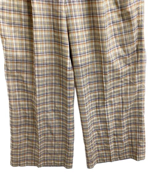 AURALEE（オーラリー）AURALEE (オーラリー) WOOL RECYCLE POLYESTER SHEER CHECK PANTS マルチカラーの古着・服飾アイテム