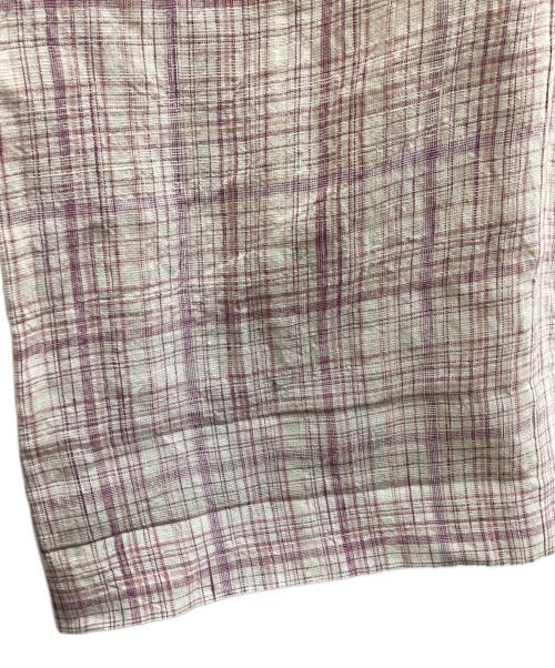 AURALEE（オーラリー）AURALEE (オーラリー) LINEN SILK CHECK PANTS　/　A23SP04NC ピンクの古着・服飾アイテム