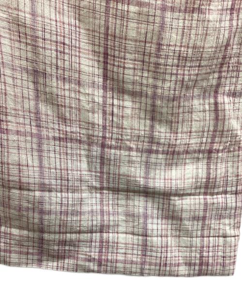 AURALEE（オーラリー）AURALEE (オーラリー) LINEN SILK CHECK PANTS　/　A23SP04NC ピンクの古着・服飾アイテム