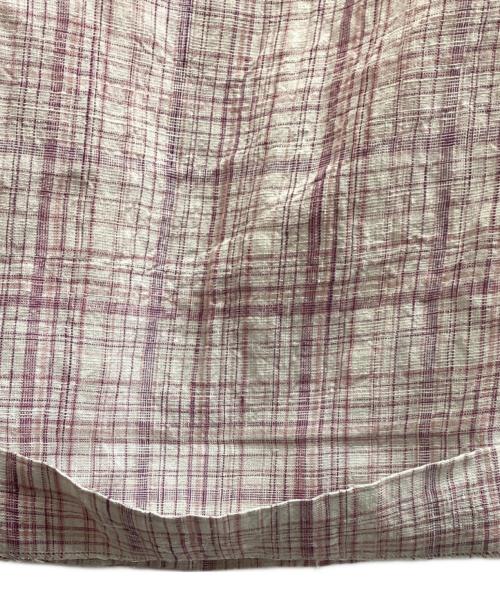 AURALEE（オーラリー）AURALEE (オーラリー) LINEN SILK CHECK PANTS　/　A23SP04NC ピンクの古着・服飾アイテム