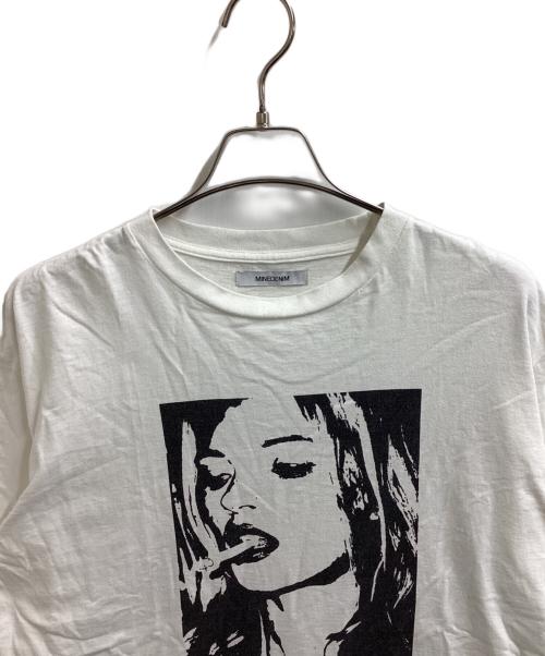 MINEDENIM（マインデニム）MINEDENIM (マインデニム) Monochrome Two tone Face Crewneck T-SH　/　2504-40032-00-M2 ホワイト サイズ:不明の古着・服飾アイテム