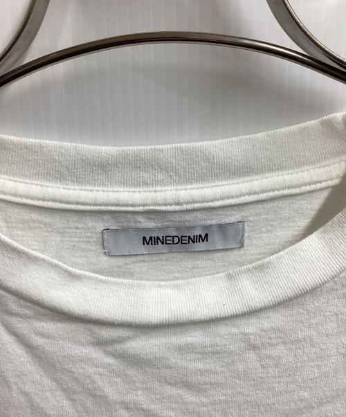 MINEDENIM（マインデニム）MINEDENIM (マインデニム) Monochrome Two tone Face Crewneck T-SH　/　2504-40032-00-M2 ホワイト サイズ:不明の古着・服飾アイテム