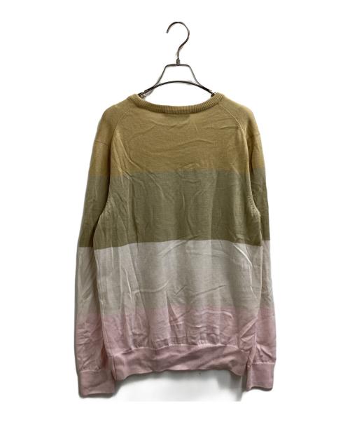 maison kitsune（メゾンキツネ）MAISON KITSUNE (メゾンキツネ) 切替ニット ベージュ サイズ:Mの古着・服飾アイテム