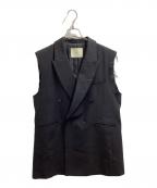 NAVEネイブ）の古着「Wool Polyester Twill Vest / VRNVSM0452」｜ブラック