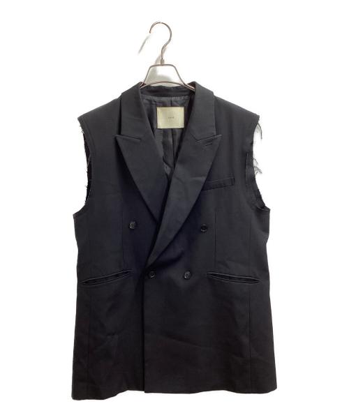 NAVE（ネイブ）NAVE (ネイブ) Wool Polyester Twill Vest / VRNVSM0452 ブラック サイズ:2の古着・服飾アイテム