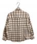 BEAUTY&YOUTH (ビューティーアンドユース) レイヤード オンブレチェック レギュラー シャツ GRANDE TAPERD型 / 1211-6-000016 ベージュ サイズ:M：5000円