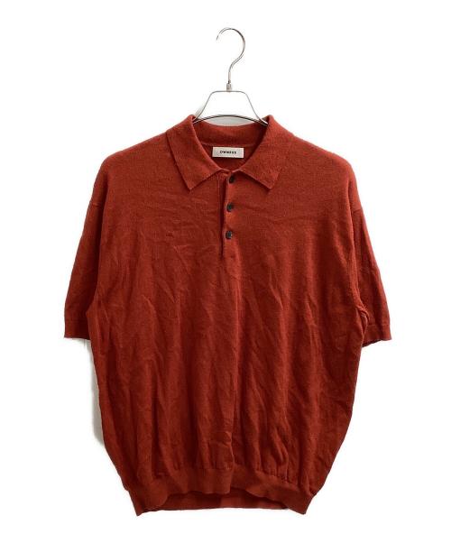 owness（オゥネス）OWNESS (オゥネス) ピリング加工ニットポロシャツ　/　QW26SS-04　/　26SS オレンジ サイズ:Mの古着・服飾アイテム