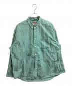 SUPREMEシュプリーム）の古着「Loose Fit Stripe Shirt /ルーズフィットストライプシャツ」｜グリーン