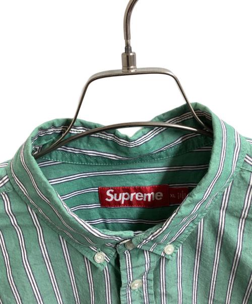 SUPREME（シュプリーム）SUPREME (シュプリーム) Loose Fit Stripe Shirt /ルーズフィットストライプシャツ グリーン サイズ:ＸＬの古着・服飾アイテム