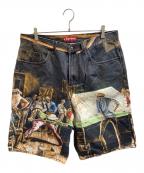SUPREME×Ernie Barnesシュプリーム×アーニー バーンズ）の古着「Baggy Denim Short Dance　/　25SS」｜ブラック