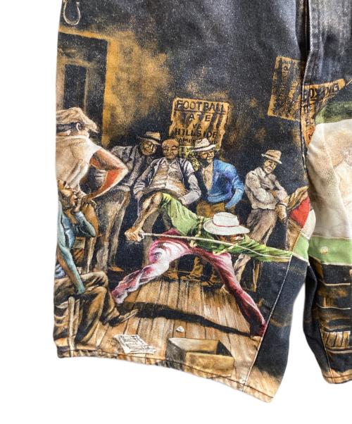 SUPREME（シュプリーム）Supreme (シュプリーム) Ernie Barnes (アーニー バーンズ) Baggy Denim Short Dance　/　25SS ブラック サイズ:36の古着・服飾アイテム