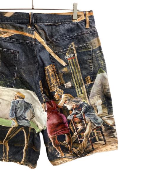 SUPREME（シュプリーム）Supreme (シュプリーム) Ernie Barnes (アーニー バーンズ) Baggy Denim Short Dance　/　25SS ブラック サイズ:36の古着・服飾アイテム