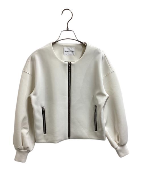 BLENHEIM（ブレンヘイム）BLENHEIM (ブレンヘイム) ボンディングノーカラージャケット / U132-002 アイボリー サイズ:Sの古着・服飾アイテム