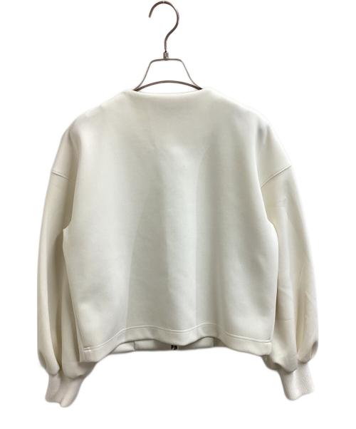 BLENHEIM（ブレンヘイム）BLENHEIM (ブレンヘイム) ボンディングノーカラージャケット / U132-002 アイボリー サイズ:Sの古着・服飾アイテム