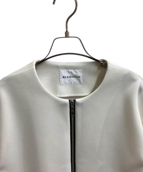 BLENHEIM（ブレンヘイム）BLENHEIM (ブレンヘイム) ボンディングノーカラージャケット / U132-002 アイボリー サイズ:Sの古着・服飾アイテム