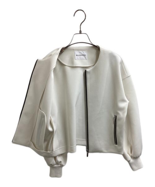 BLENHEIM（ブレンヘイム）BLENHEIM (ブレンヘイム) ボンディングノーカラージャケット / U132-002 アイボリー サイズ:Sの古着・服飾アイテム