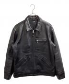 Schottショット）の古着「LEATHER TRACKER JACKET / 782-5950014」｜ブラック