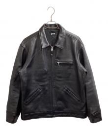 Schott（ショット）の古着「LEATHER TRACKER JACKET / 782-5950014」｜ブラック