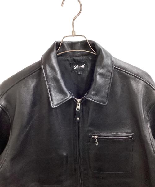 Schott（ショット）Schott (ショット) LEATHER TRACKER JACKET / 782-5950014 ブラック サイズ:Lの古着・服飾アイテム