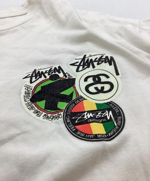 stussy（ステューシー）stussy (ステューシー) SURFMAN FOR JAH IRIE TEE ホワイト サイズ:Lの古着・服飾アイテム