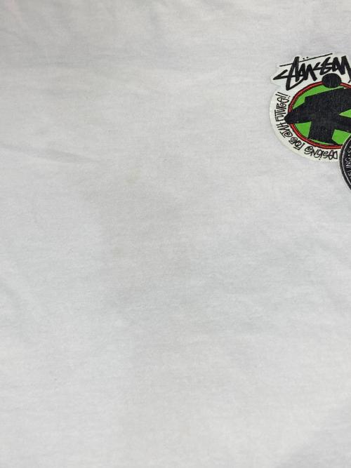 stussy（ステューシー）stussy (ステューシー) SURFMAN FOR JAH IRIE TEE ホワイト サイズ:Lの古着・服飾アイテム