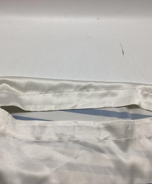 POLO RALPH LAUREN（ポロ・ラルフローレン）POLO RALPH LAUREN (ポロ・ラルフローレン) サテンボーダーブラウス ホワイト×ブルー サイズ:XSの古着・服飾アイテム