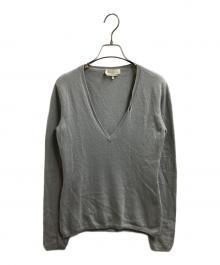 'S Max Mara（エスマックスマーラ）の古着「カシミヤVネックニット / 936603730000」｜ライトグレー