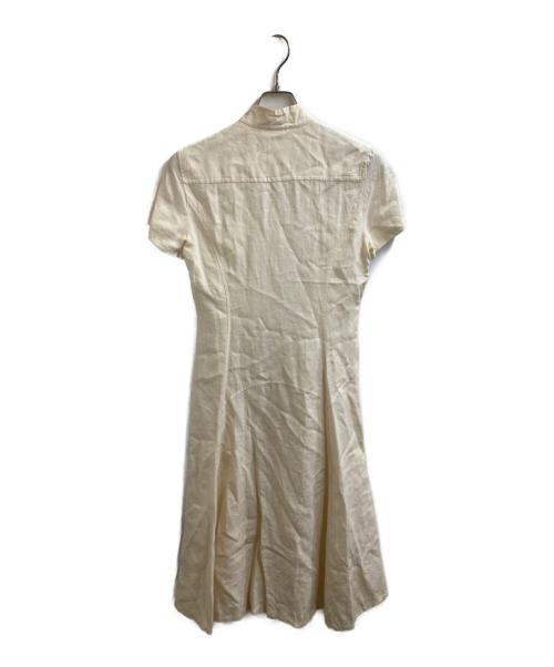 MaxMara（マックスマーラ）MaxMara (マックスマーラ) リネン半袖ワンピース ベージュ サイズ:36の古着・服飾アイテム