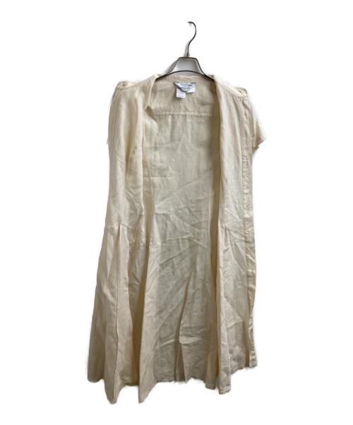 MaxMara（マックスマーラ）MaxMara (マックスマーラ) リネン半袖ワンピース ベージュ サイズ:36の古着・服飾アイテム