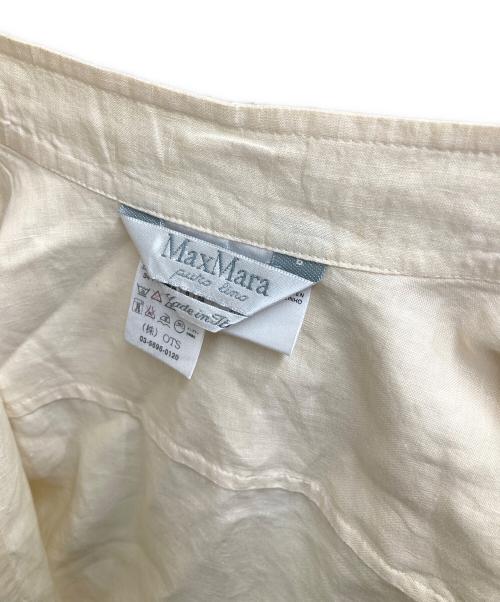 MaxMara（マックスマーラ）MaxMara (マックスマーラ) リネン半袖ワンピース ベージュ サイズ:36の古着・服飾アイテム