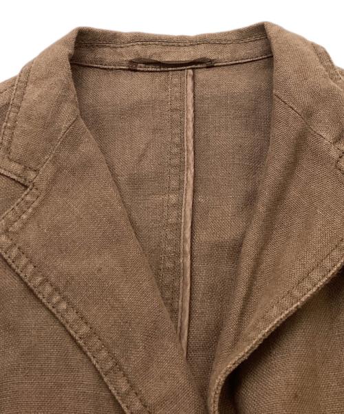 Max Mara WEEK END LINE（マックスマーラ ウイークエンドライン）MAX MARA WEEK END LINE (マックスマーラ ウイークエンドライン) リネン3Bジャケット ブラウン サイズ:38の古着・服飾アイテム