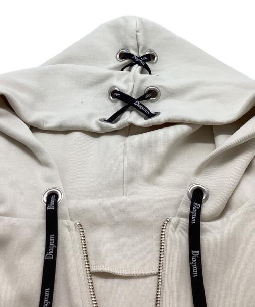 Diagram（ダイアグラム）Diagram (ダイアグラム) ボンディングパーカー / 0321102192 アイボリー サイズ:36の古着・服飾アイテム